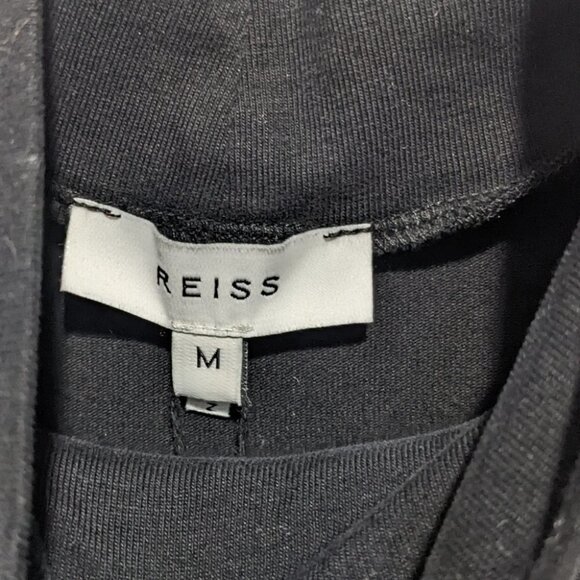 Nwt Reiss | Corrine High Neck Cut-Out Bodysuit In Black - Picture 5 of 12